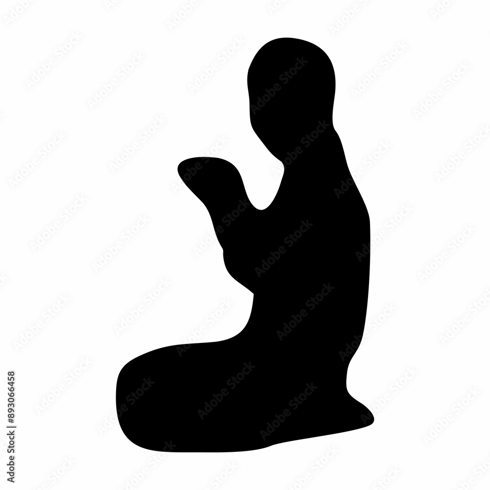 silhouette or illustration of a Muslim praying silhouette or illustration of a Muslim praying