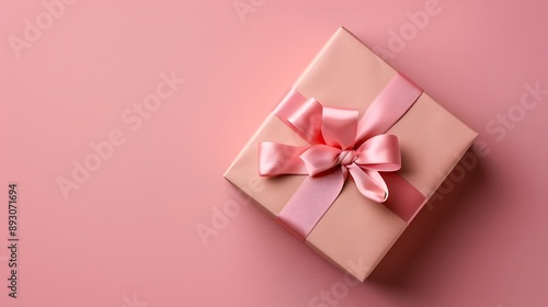 Wallpaper Mural Vintage gift box on pink pastel background Torontodigital.ca