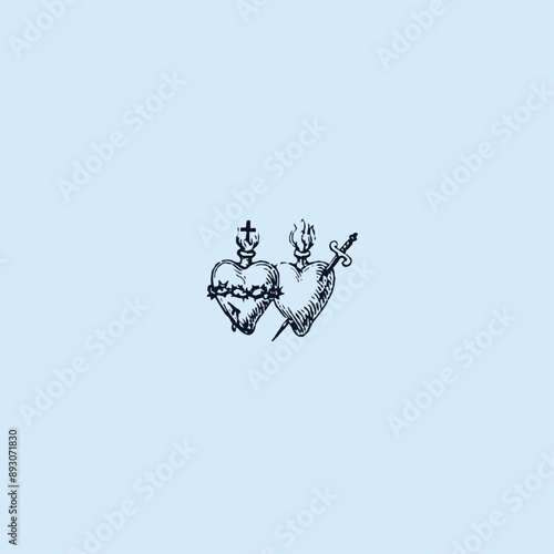 THESE HIGH QUALITY SACRED HEART JESUS VECTOR FOR USING VARIOUS TYPES OF DESIGN WORKS LIKE T-SHIRT, LOGO, TATTOO AND HOME WALL DESIGN