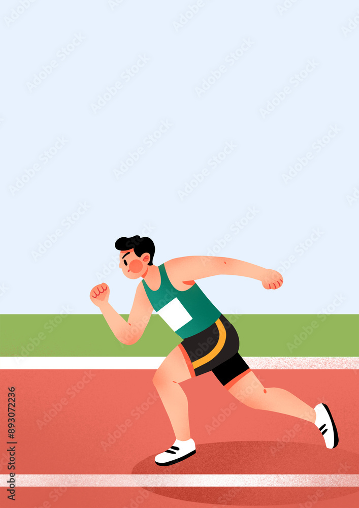 Obraz premium running person vector