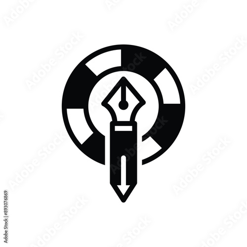 Black soli icon for graphic
