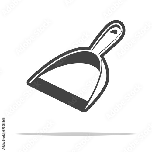 Dust pan icon transparent vector isolated
