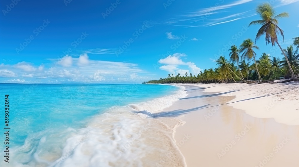 Tropical Paradise: Palm Trees and Azure Waters Tropical Paradise: Palm Trees and Azure Waters