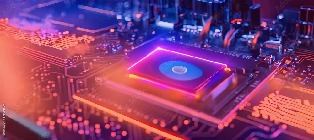 Futuristic Neon-Lit Motherboard Animation with Dynamic Morph Effects. High-Tech Circuit Board Animation. Neon Glow and Dynamic Morph Futuristic Neon-Lit Motherboard Animation with Dynamic Morph Effects. High-Tech Circuit Board Animation. Neon Glow and Dynamic Morph