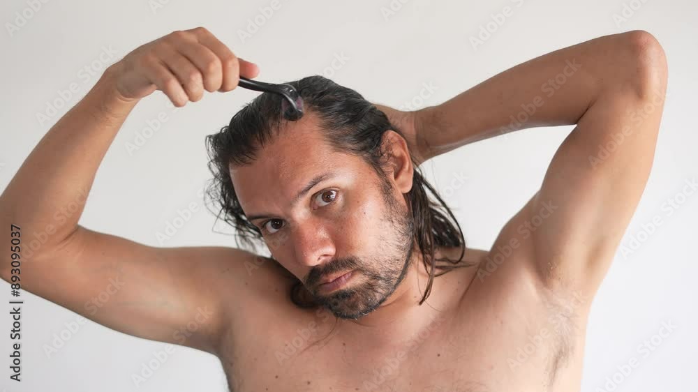 man with hair loss problems, Derma Roller For Hair Loss, stop balding man with hair loss problems, Derma Roller For Hair Loss, stop balding