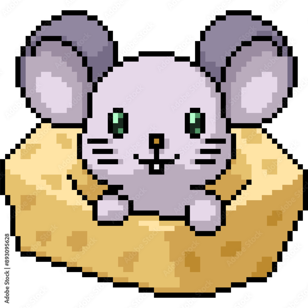 pixel art of mouse in cheese pixel art of mouse in cheese