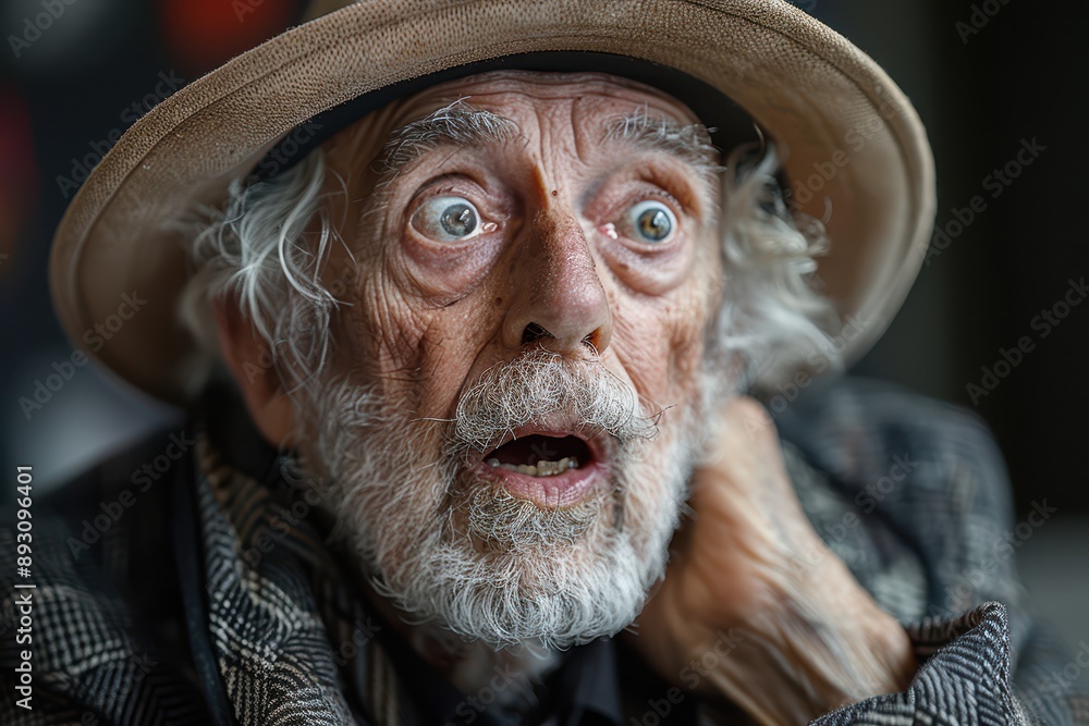 The Wisdom of Age - Portrait of an Elderly Man with Silver Hair and Round Spectacles in a Serene The Wisdom of Age - Portrait of an Elderly Man with Silver Hair and Round Spectacles in a Serene