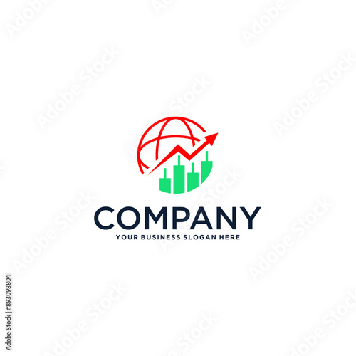 world logo design with trading
