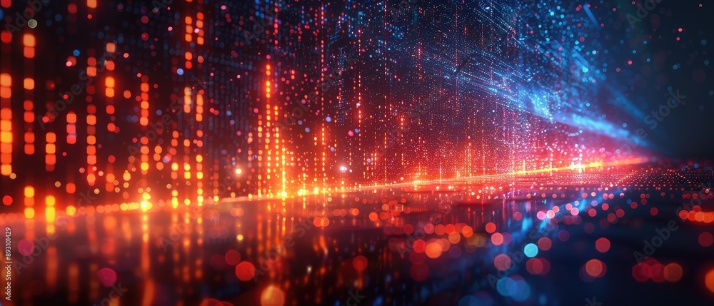 Abstract Cityscape: A Dazzling Symphony of Lights and Reflections Abstract Cityscape: A Dazzling Symphony of Lights and Reflections