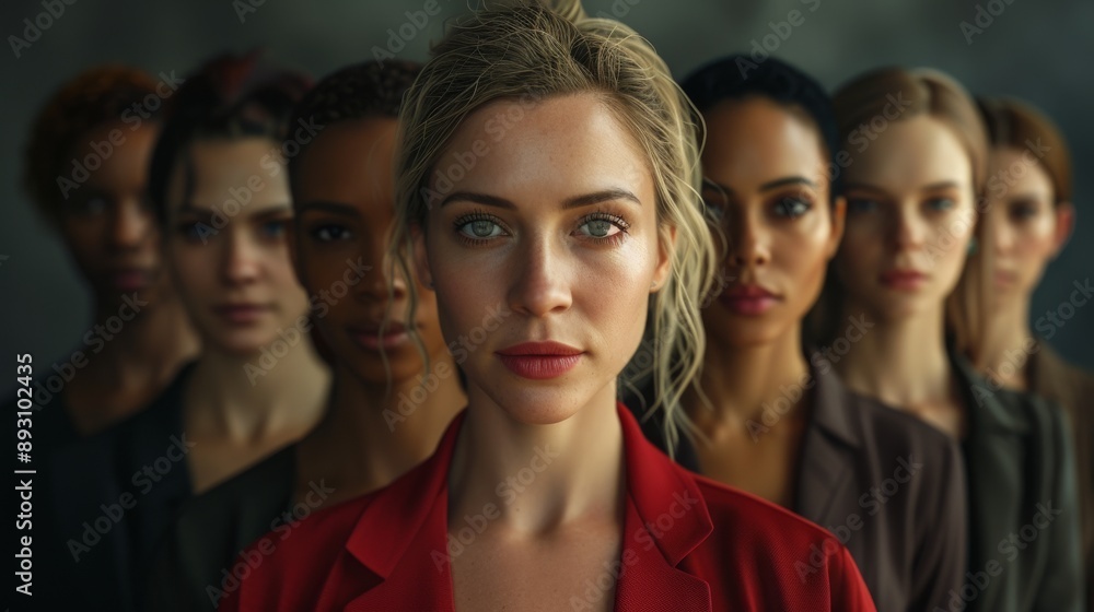 A Group of Women Standing In Front of Each Other - Generative AI A Group of Women Standing In Front of Each Other - Generative AI