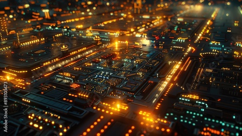 Wallpaper Mural Abstract digital dot line particle data background connecting technology concept. Torontodigital.ca