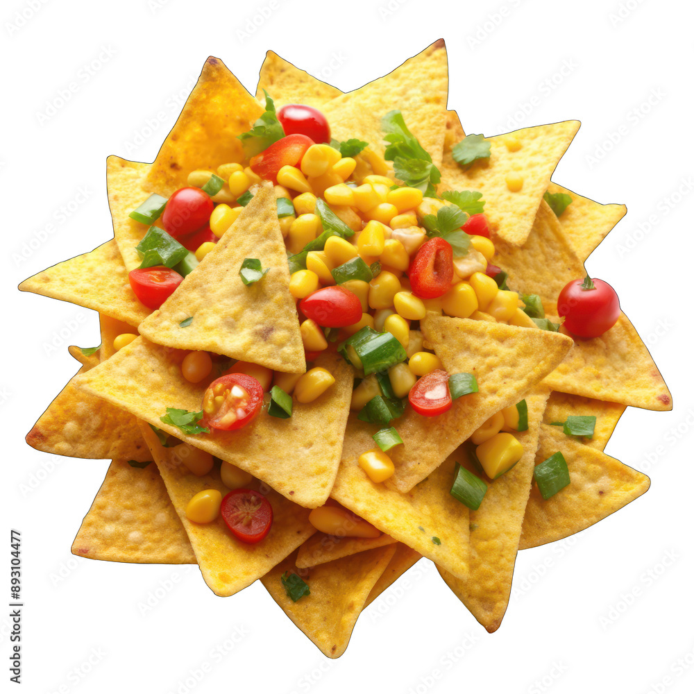 Corn nachos isolated on transparent background Corn nachos isolated on transparent background
