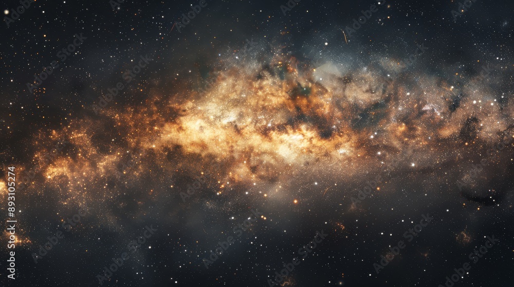 A Close up of a Nebula With Orange and Yellow Stars in the Background - Generative AI A Close up of a Nebula With Orange and Yellow Stars in the Background - Generative AI