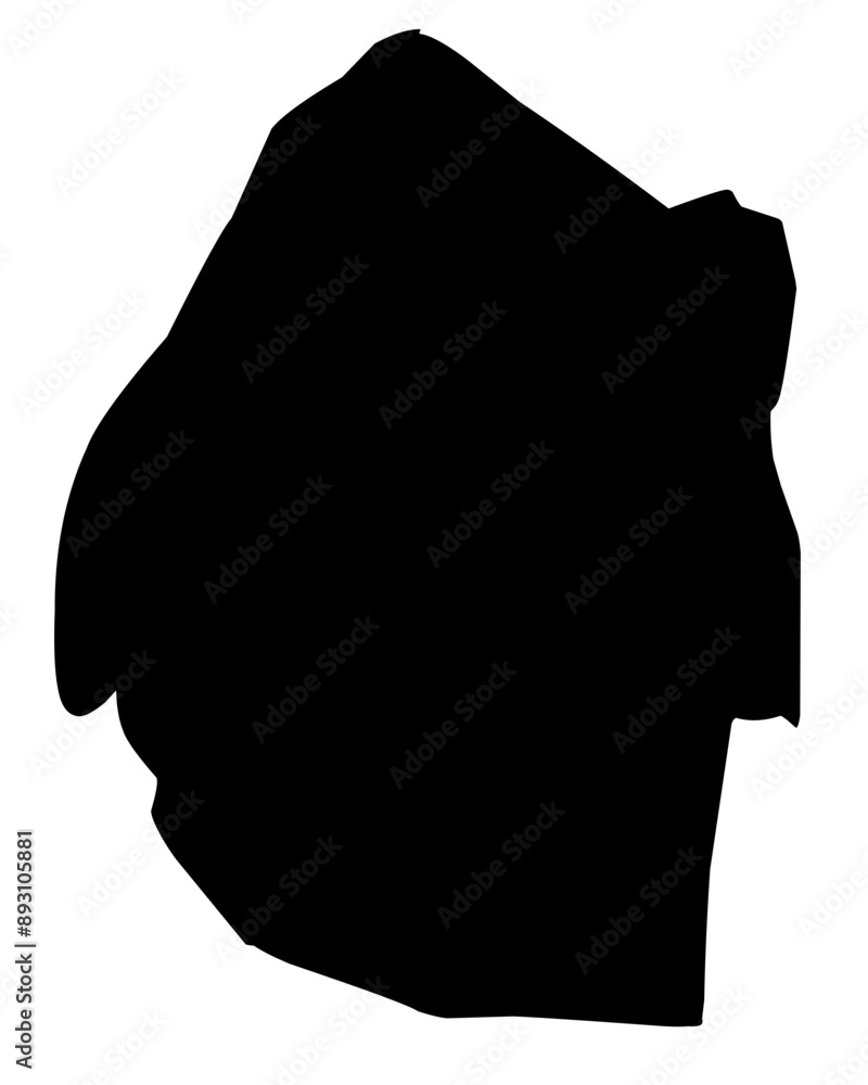 eswatini map silhouette with transparent background eswatini map silhouette with transparent background