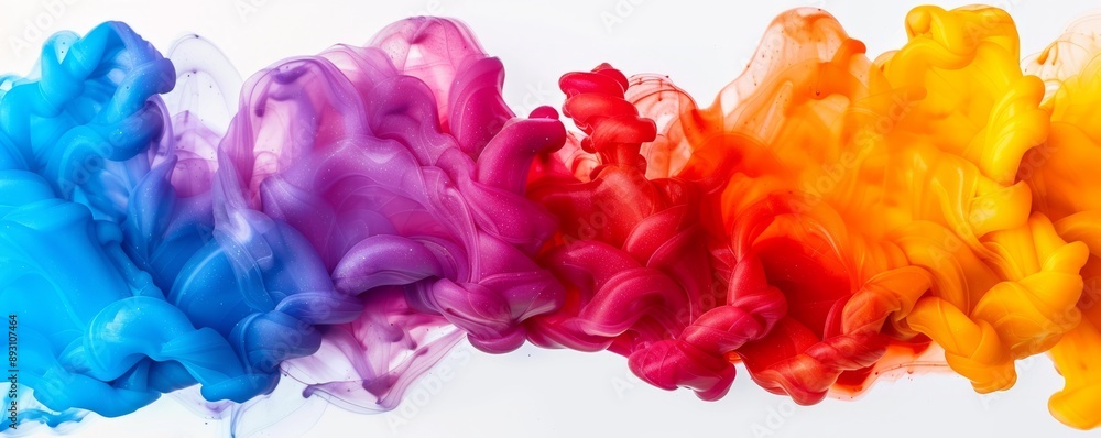 Vibrant splash of colorful ink in water, showcasing a blend of blue, purple, red, orange, and yellow hues in a dynamic composition. Vibrant splash of colorful ink in water, showcasing a blend of blue, purple, red, orange, and yellow hues in a dynamic composition.