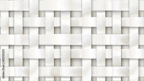 Wallpaper Mural Intricate white ribbon knot seamless pattern, creating a complex and elegant design perfect for decorative and background uses. Torontodigital.ca