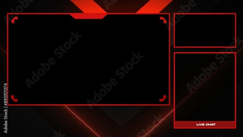 Animated stream overlay, A modern futuristic-styled stream overlay