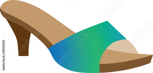 Woman's sandal isolated design.
