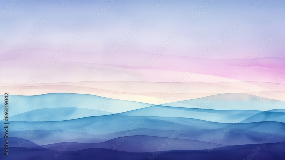 Gradient background, cool blues to purples, calming and peaceful, Watercolor style Gradient background, cool blues to purples, calming and peaceful, Watercolor style