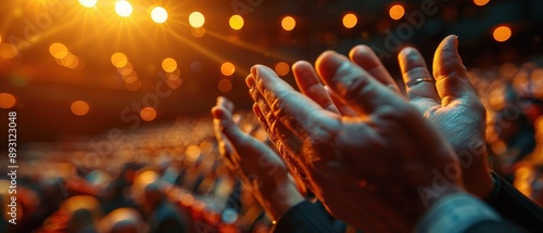 Director applauding competent employees at a recognition ceremony, [Director Competent Company], [employee awards] photo