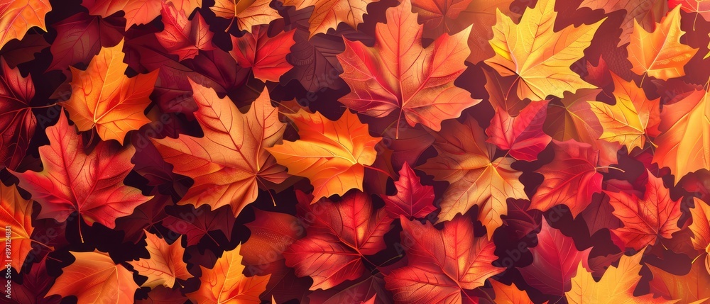 Vibrant Autumn Leaves in Warm Hues Vibrant Autumn Leaves in Warm Hues