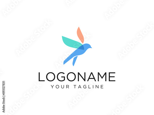 Bird logo design vector template martin bird logo