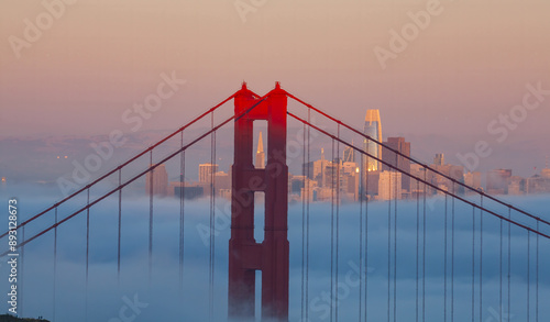 Golden Gate Bridge at Sunset, San Francisco