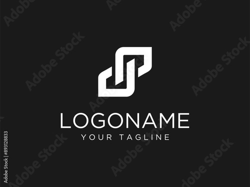 Letter JP logo design monogram vector template