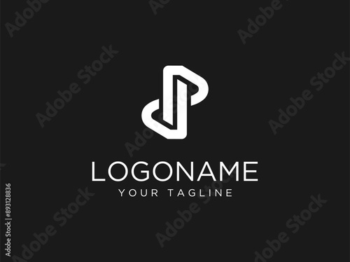 Letter JP logo design monogram vector template