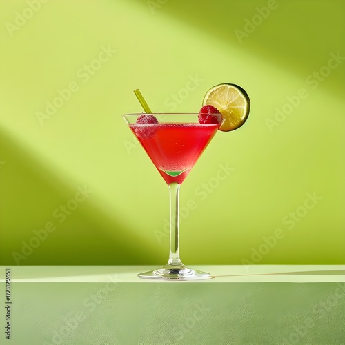 cocktail with cherry photo