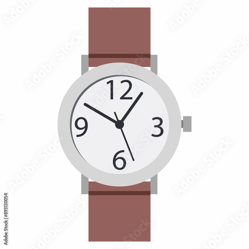 Wrist watch vector cartoon illustration isolated on a white background.
