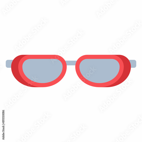 Swimming goggles vector cartoon illustration isolated on a white background.
