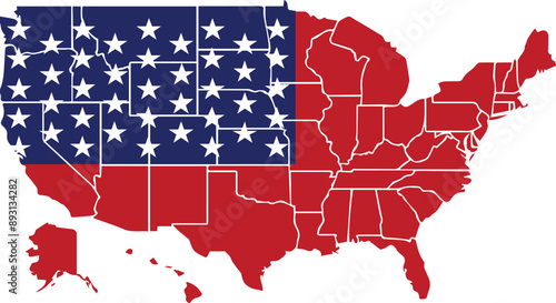 United States Map Eps, All 50 States Outline USA Map Eps, Commercial Digital Eps Instant Download for Cricut or Silhouette