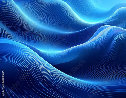 Tranquil Waves with a Calming Blue Tone