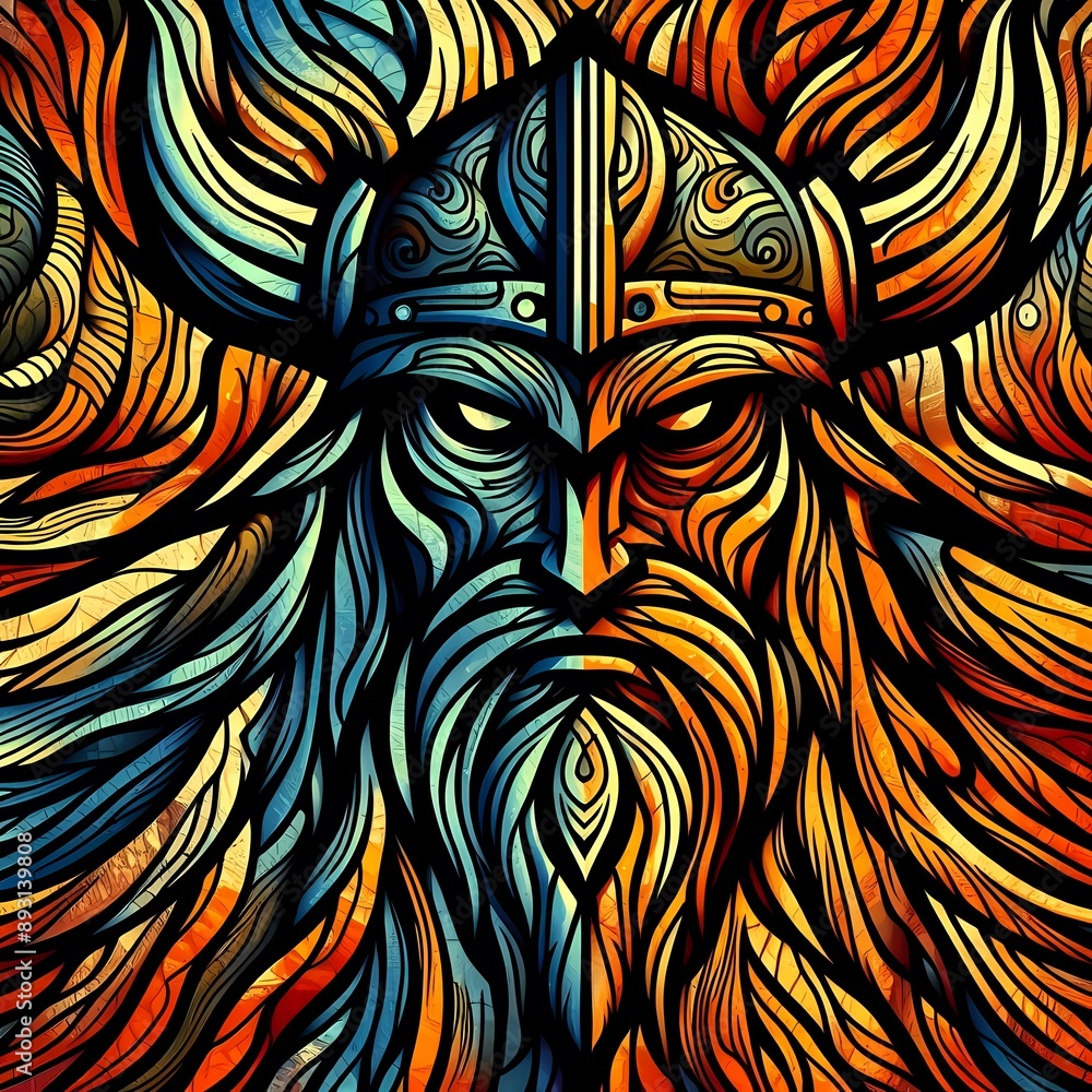 Colored face pattern texture
