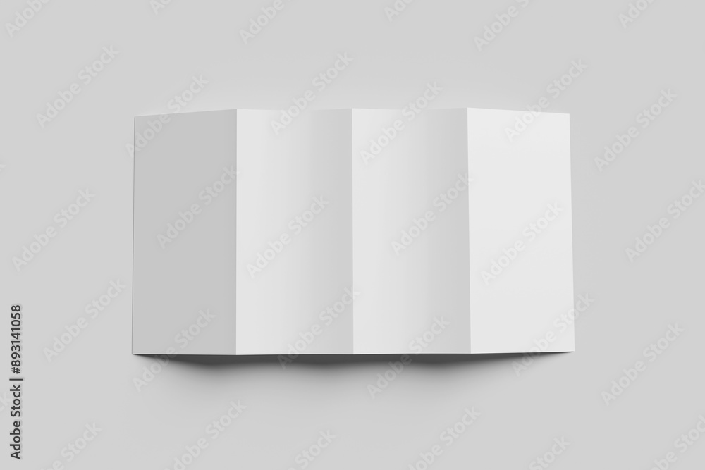 Blank 4-fold leaflet brochure for mockup Blank 4-fold leaflet brochure for mockup