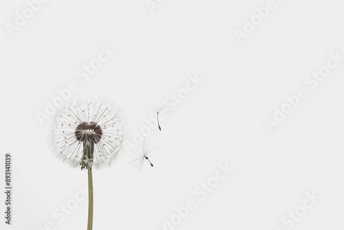 Wallpaper Mural Nature-themed designs and concepts, image of a gorgeous dandelion flower. Summer white flower plant dandelion flora stem spring. Torontodigital.ca