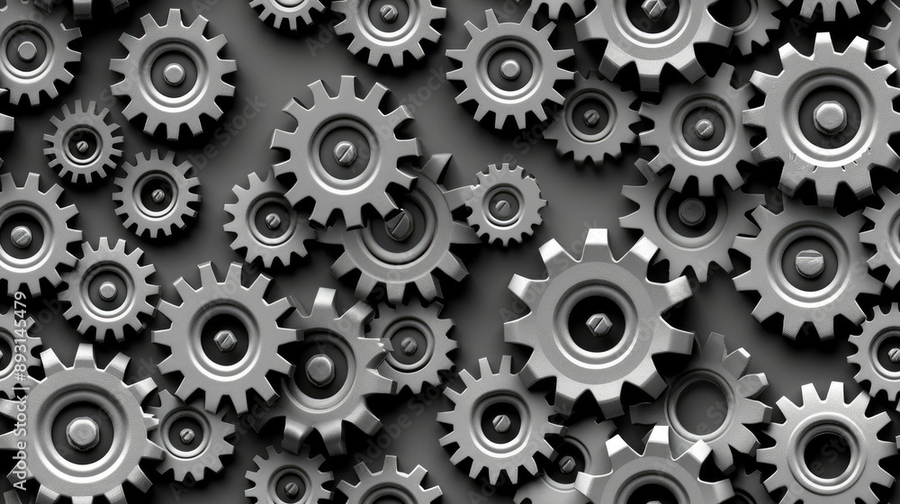 Interlocking gears forming a seamless pattern Interlocking gears forming a seamless pattern