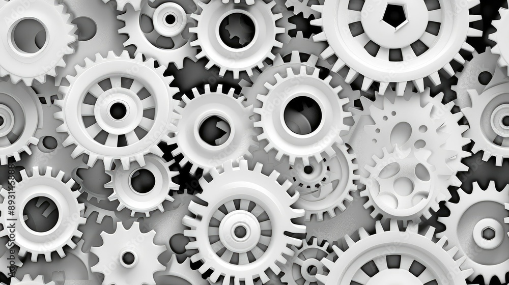 Interlocking gears forming a seamless pattern Interlocking gears forming a seamless pattern