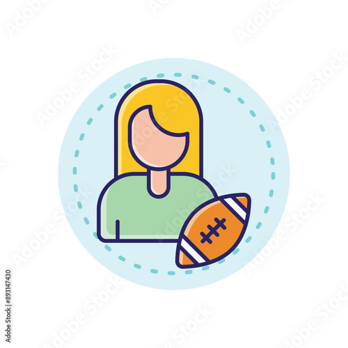 Women in Sports vector icon