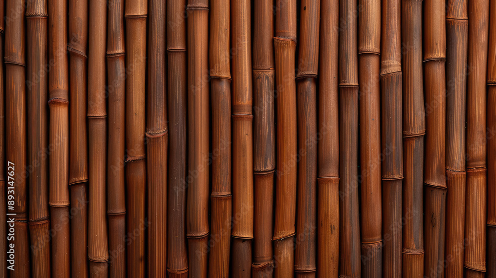 Fototapeta premium Bamboo wood with vertical lines, wooden texture background, minimalist design