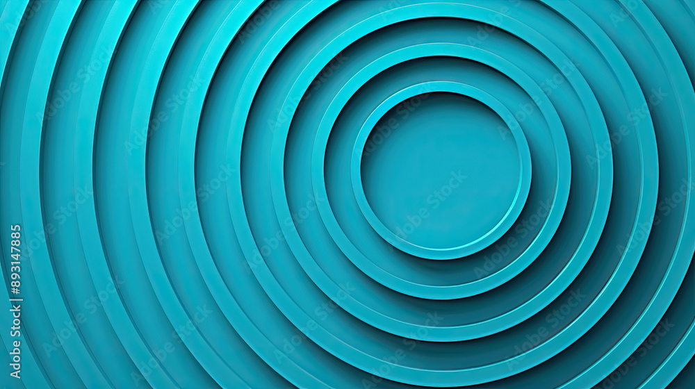 Concentric circles and radial gradients in a 3D layout, 3D background abstract, geometric harmony Concentric circles and radial gradients in a 3D layout, 3D background abstract, geometric harmony
