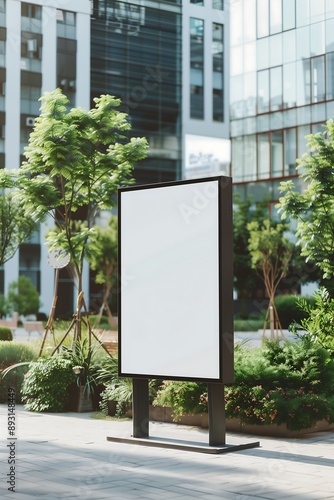 Blank Billboard in univesity photo