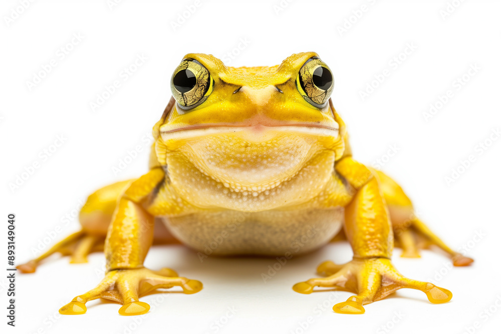 Yellow frog isolated on white background Yellow frog isolated on white background