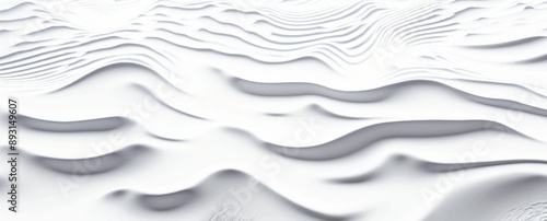 Wavy volumetric abstract monochrome pattern. Vector illustration	