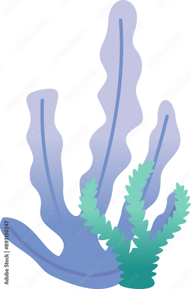 Fototapeta premium Gradient Coral Reef Illustration