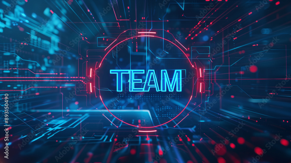 Futuristic background with the word Futuristic background with the word