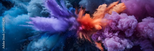 Abstract Colorful Smoke Explosion © Athena 