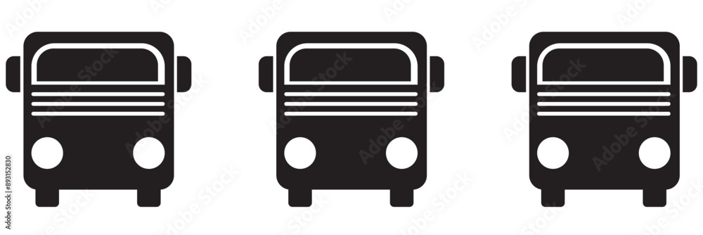 Bus icon set. bus vector icon Bus icon set. bus vector icon
