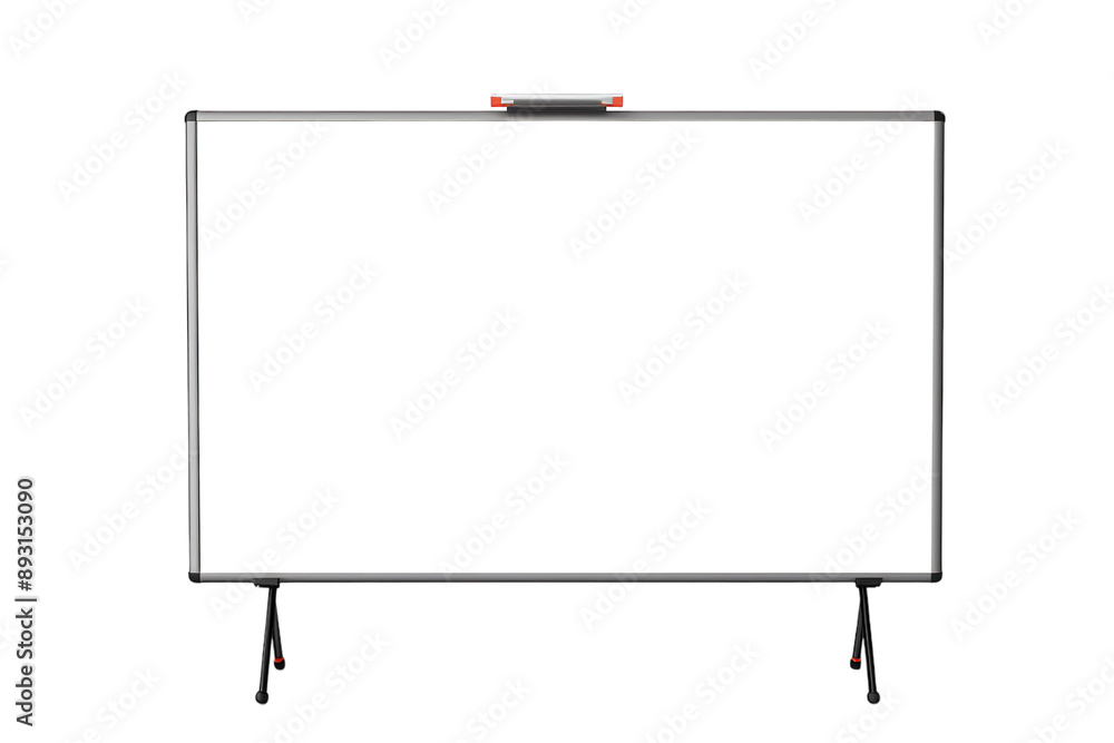 A Blank Canvas Awaits: A Whiteboard Stands Ready for Ideas and Inspiration on a Clear PNG or White Background. A Blank Canvas Awaits: A Whiteboard Stands Ready for Ideas and Inspiration on a Clear PNG or White Background.